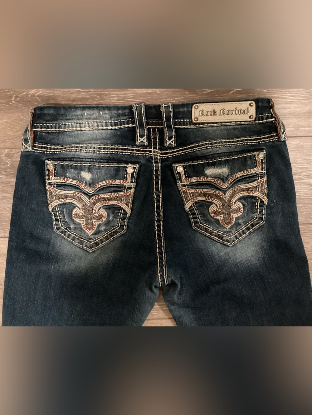 Rock Revival Sapphire Easy Skinny Jeans with Embroidered Pockets